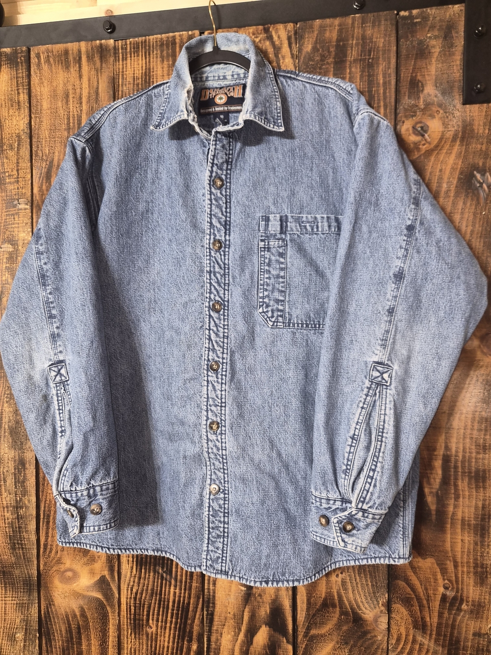 Vintage Duluth Trading Co Lined Denim Shirt Jacket Men’s L Workwear